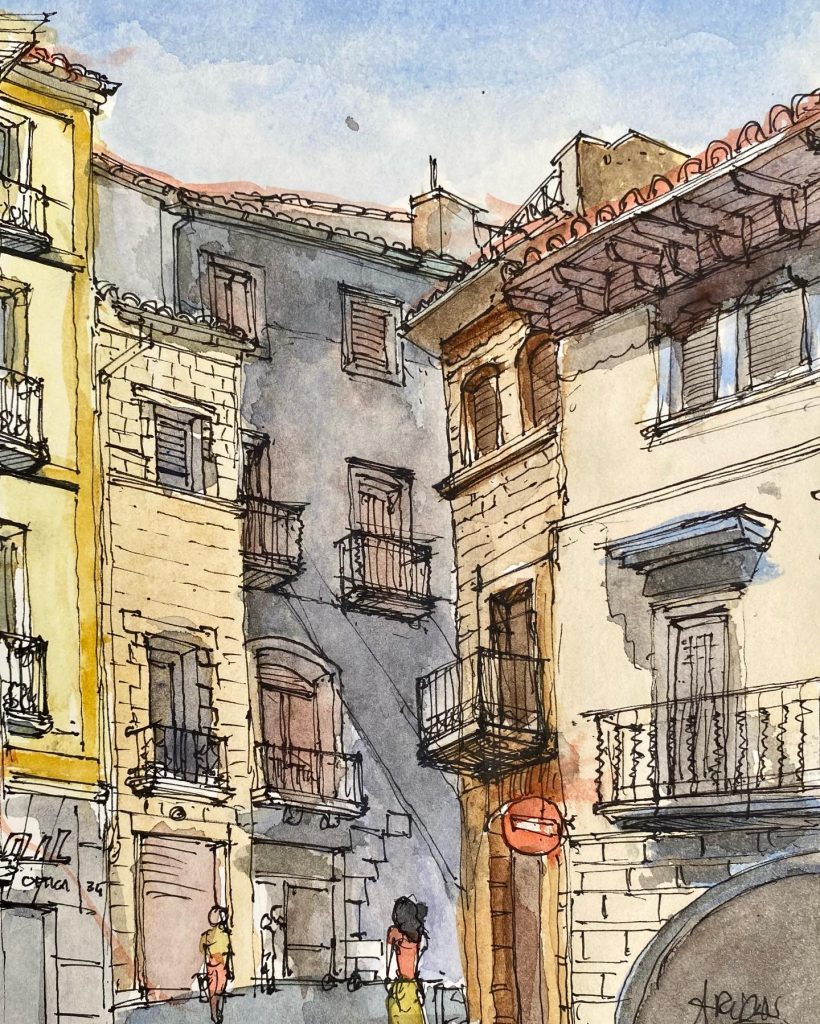 urban-sketching-Banjoles-spain